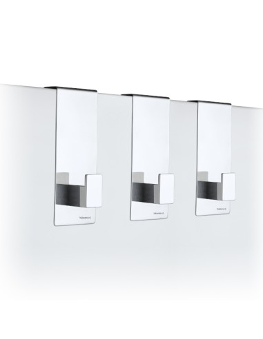 Patère Paroi de douche - Menoto - Inox Brillant - Lot de 3