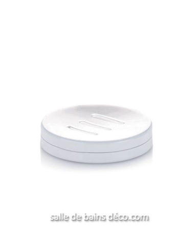 Porte Savon Rond - Amina - Inox Blanc