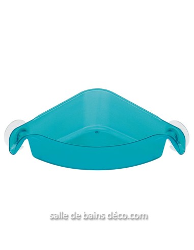 Panier Etagère d'angle à Ventouses - Boks - Turquoise