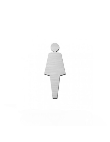 Pictogramme autocollant en Découpe - Femme  - Inox Mat