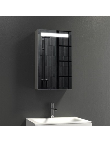 Miroir Armoire - 1 porte 40cm - à Led