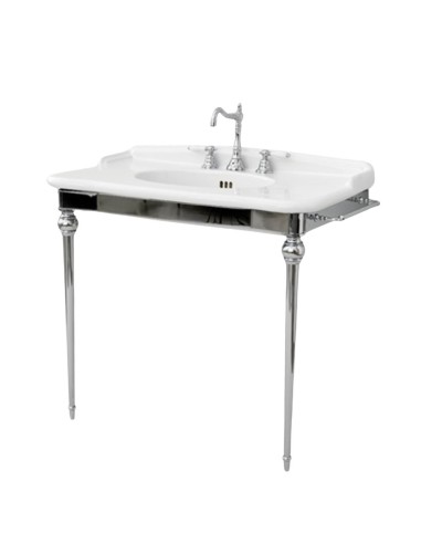 Lavabo sur pieds - Hermitage 92 cm- Pieds Chromés