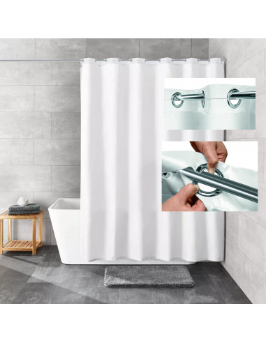 Rideau de douche Textile - Hook-On - 180x200cm - Kleine Wolke